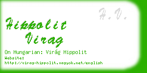 hippolit virag business card
